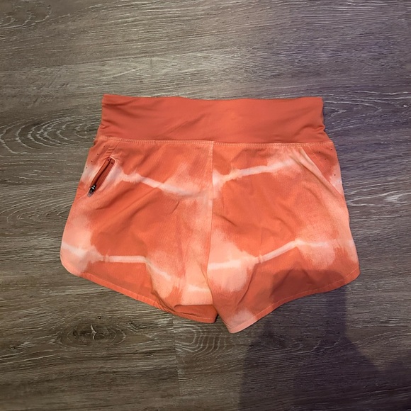 Nike Orange Athletic Shorts with Lightweight Fabric and Curved Hem - Picture 7 of 7